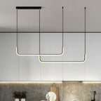 EdgeGlow metalen en siliconen hanglamp met lichtbalk, twee ledkoppen, 90-150 cm
