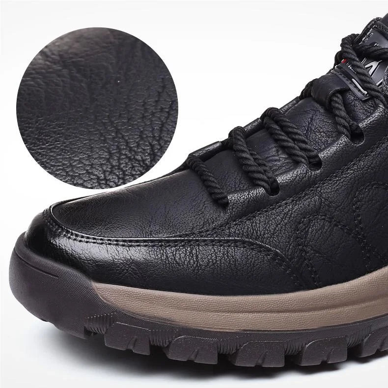 Men's Arch Support Shoes, StrideFlex Hand-Stitched Leather Slip-Ons With Cushioned Soles