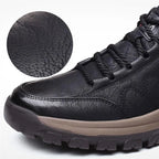 Men's Arch Support Shoes, StrideFlex Hand-Stitched Leather Slip-Ons With Cushioned Soles