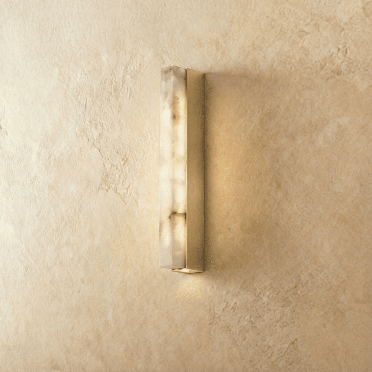 NovaLume Alabaster Wall Sconce With Marble Finish Edition