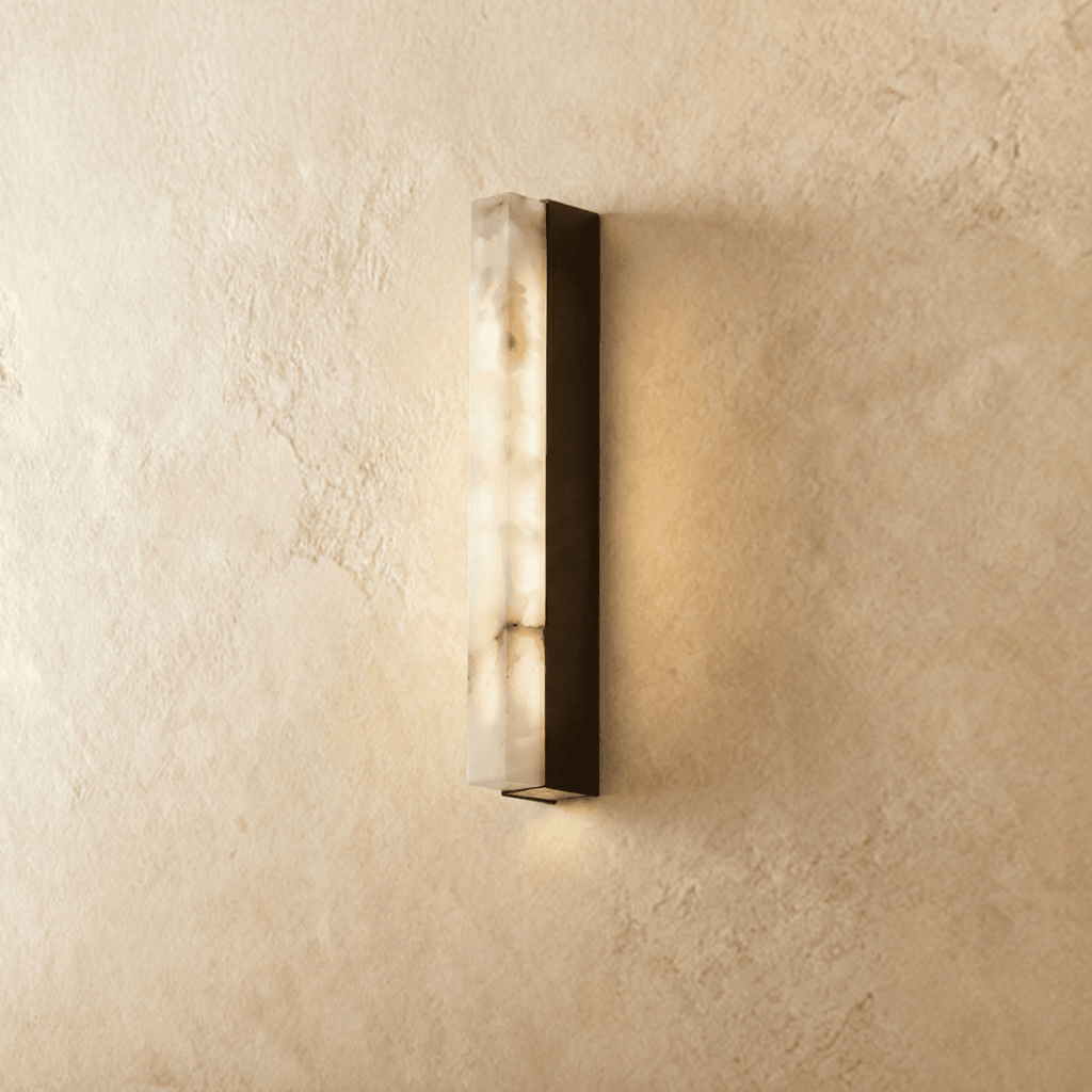 NovaLume Alabaster Wall Sconce With Marble Finish Edition