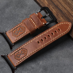 Full-Grain Leather Watch Band, Vintage Patina, Fits Samsung Watch Ultra 47mm