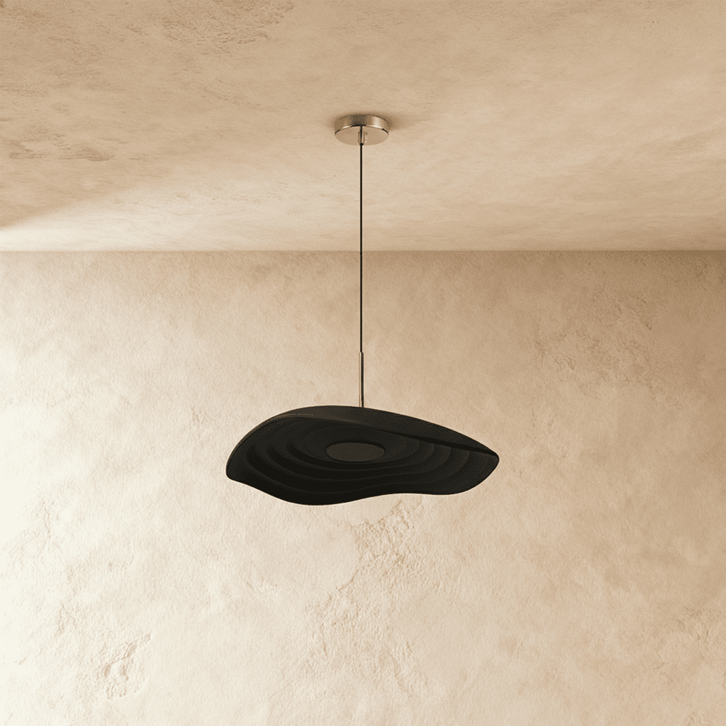 Lampada a Sospensione Luna Ripple con Bagliore Morbido e Caldo in Elegante Forma Ondulata