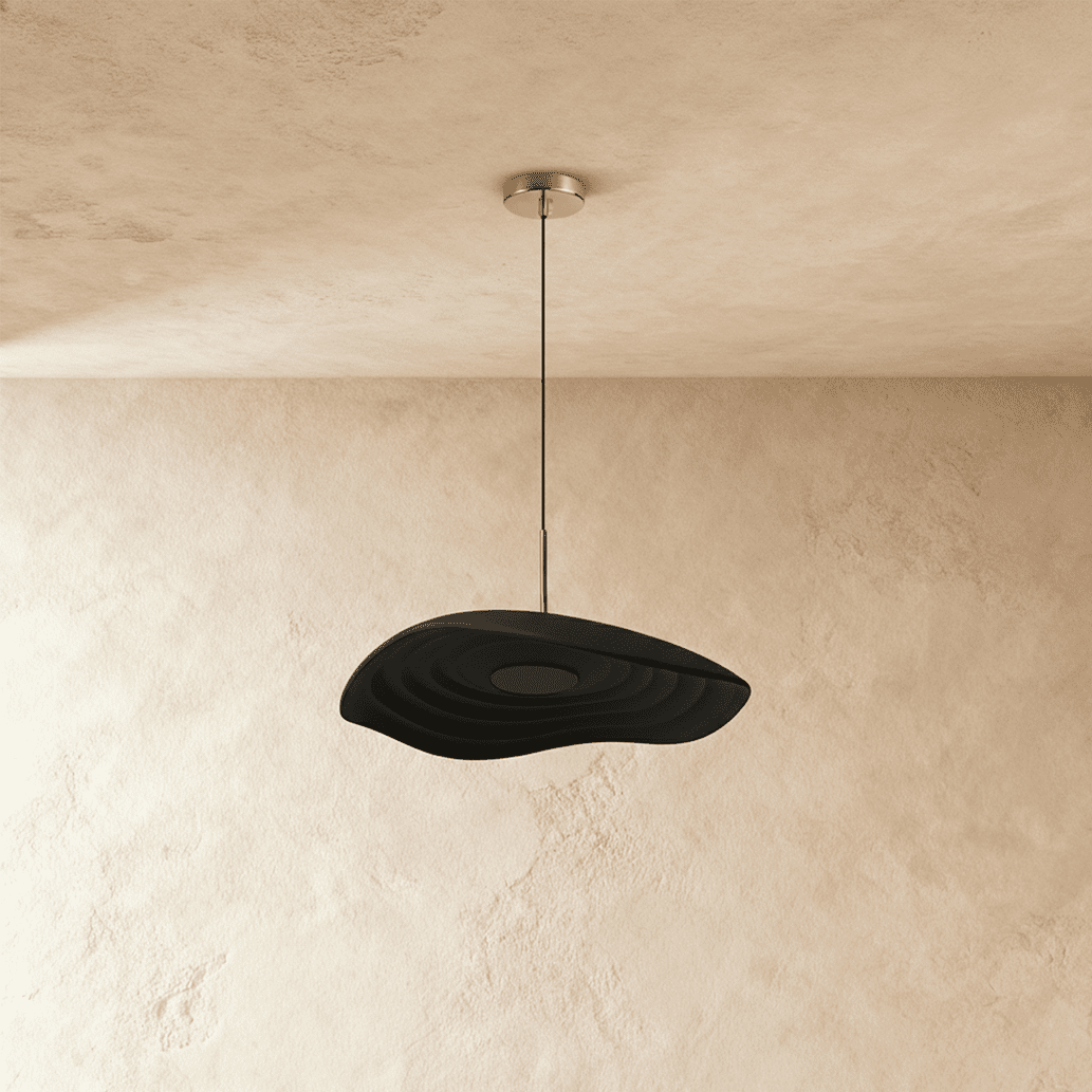 Lampada a Sospensione Luna Ripple con Bagliore Morbido e Caldo in Elegante Forma Ondulata