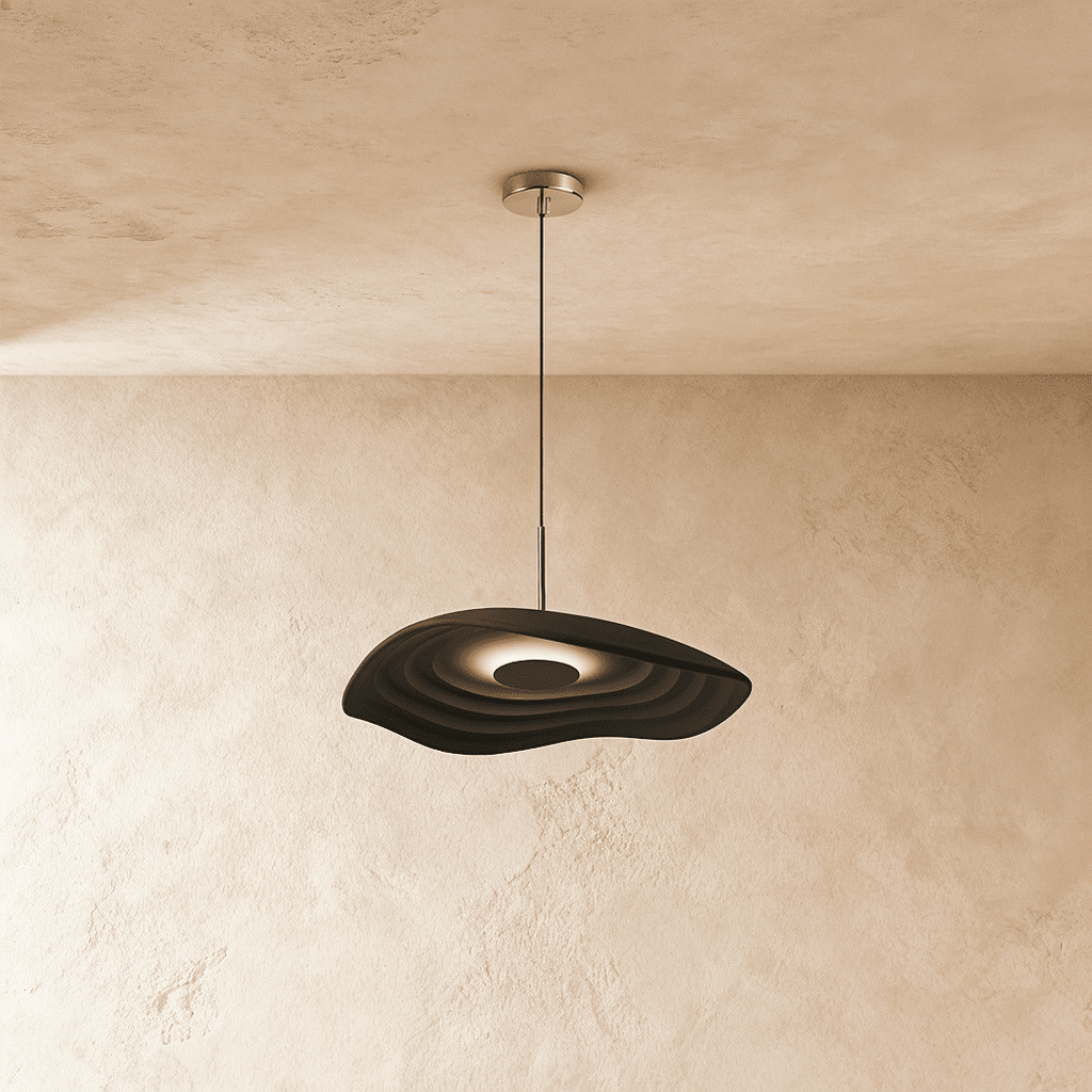 Lampada a Sospensione Luna Ripple con Bagliore Morbido e Caldo in Elegante Forma Ondulata
