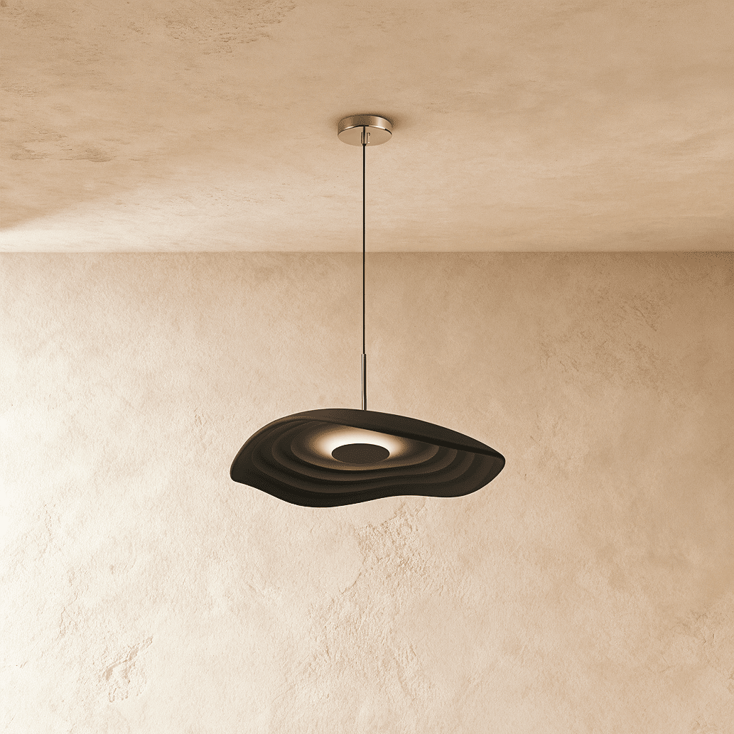 Lampada a Sospensione Luna Ripple con Bagliore Morbido e Caldo in Elegante Forma Ondulata