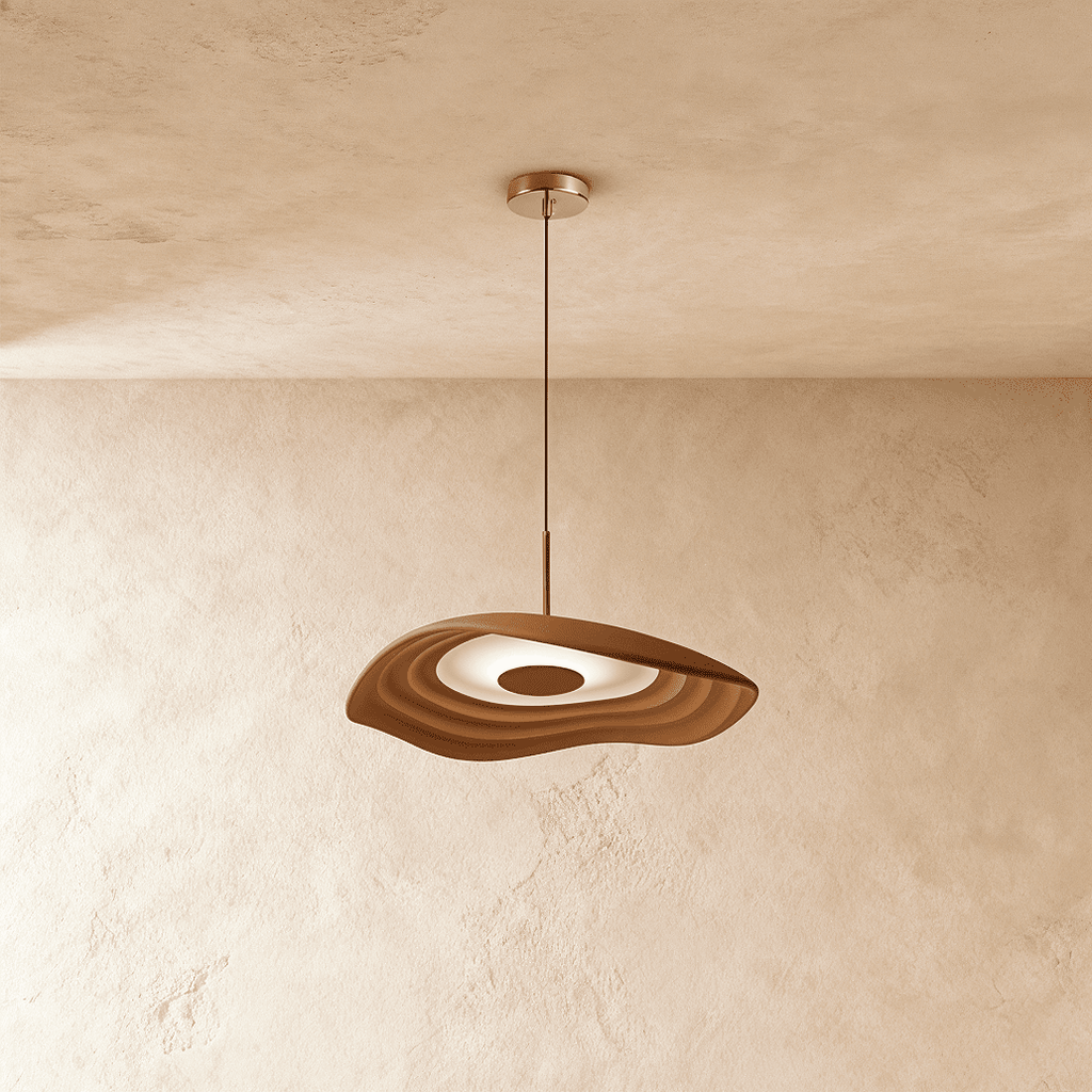 Lampada a Sospensione Luna Ripple con Bagliore Morbido e Caldo in Elegante Forma Ondulata