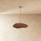 Lampada a Sospensione Luna Ripple con Bagliore Morbido e Caldo in Elegante Forma Ondulata