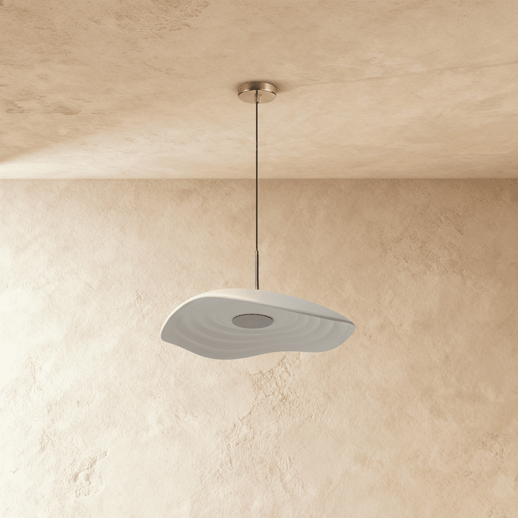 Lampada a Sospensione Luna Ripple con Bagliore Morbido e Caldo in Elegante Forma Ondulata