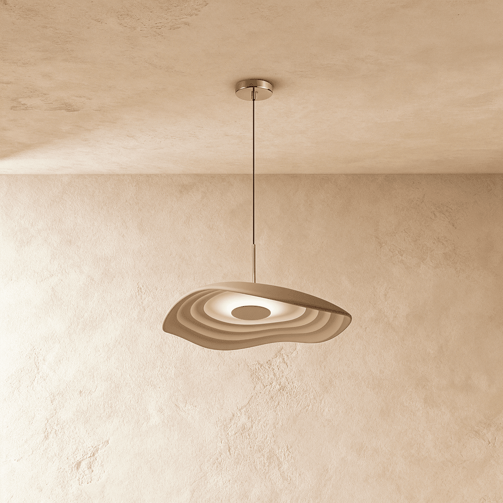 Lampada a Sospensione Luna Ripple con Bagliore Morbido e Caldo in Elegante Forma Ondulata