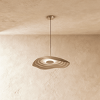 Lampada a Sospensione Luna Ripple con Bagliore Morbido e Caldo in Elegante Forma Ondulata