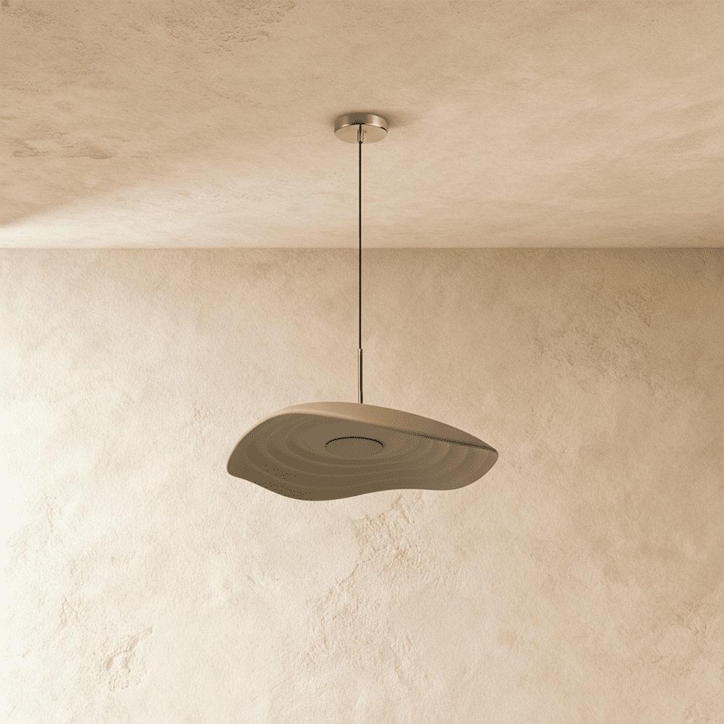 Lampada a Sospensione Luna Ripple con Bagliore Morbido e Caldo in Elegante Forma Ondulata