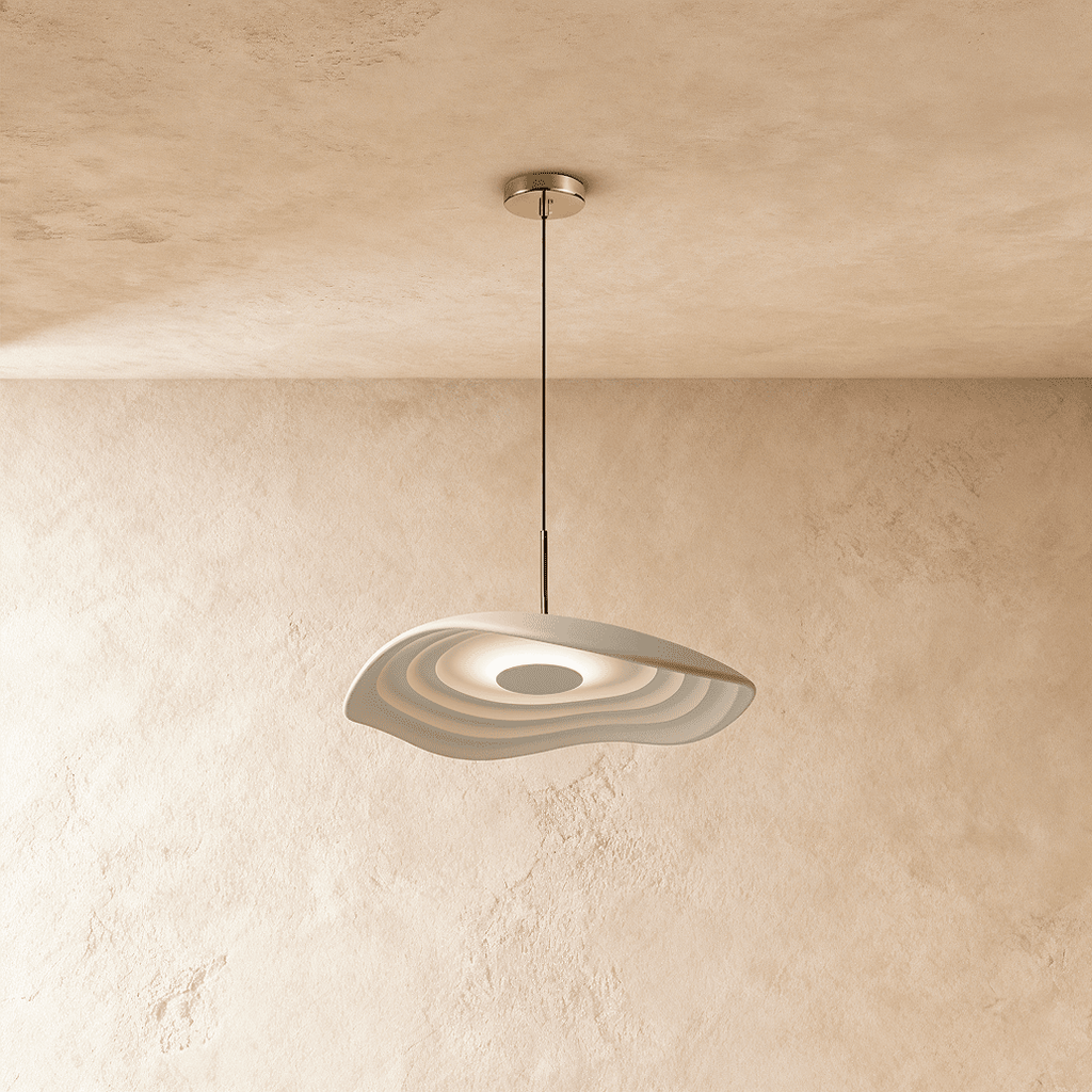 Lampada a Sospensione Luna Ripple con Bagliore Morbido e Caldo in Elegante Forma Ondulata
