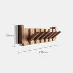 Solid Wood Coat Rack For Wall, Kaeluo Piano-Inspired Hook Design
