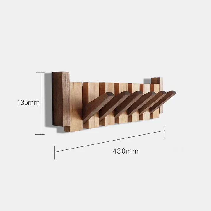 Solid Wood Coat Rack For Wall, Kaeluo Piano-Inspired Hook Design