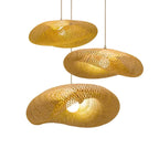 Hanglamp van bamboe, Marisol-kroonluchtercollectie, 5 formaten