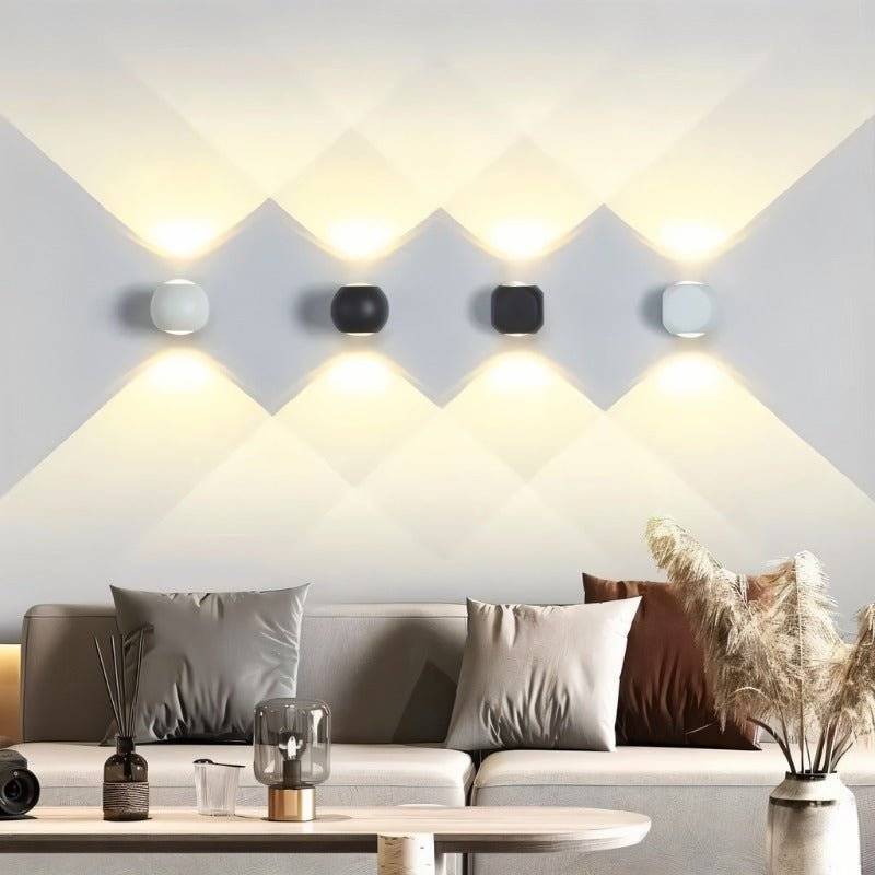 Regulowana lampa ścienna LumaNova do salonów i korytarzy