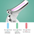 LED Facial Massager, Vibration & Heat Skincare Tool for Face and Neck
