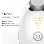 LED Facial Massager, Vibration & Heat Skincare Tool for Face and Neck