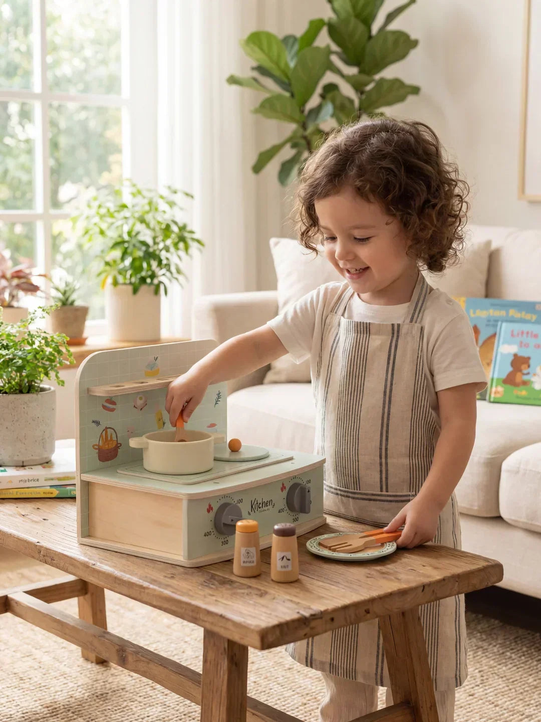 La cuisine du petit chef – Un ensemble de jeu en bois pour des aventures culinaires imaginaires | Fioriscas