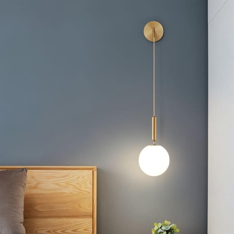 Wisząca lampa ścienna HaloWeave z regulowanym kablem do ambientowego światła