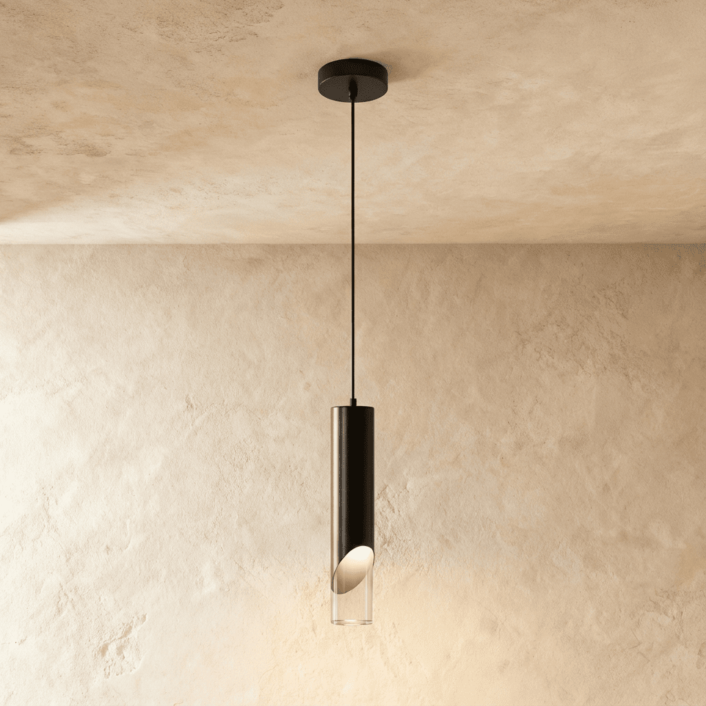 Lampada a sospensione moderna NovaLume con corpo in alluminio, paralume in acrilico e cavo regolabile