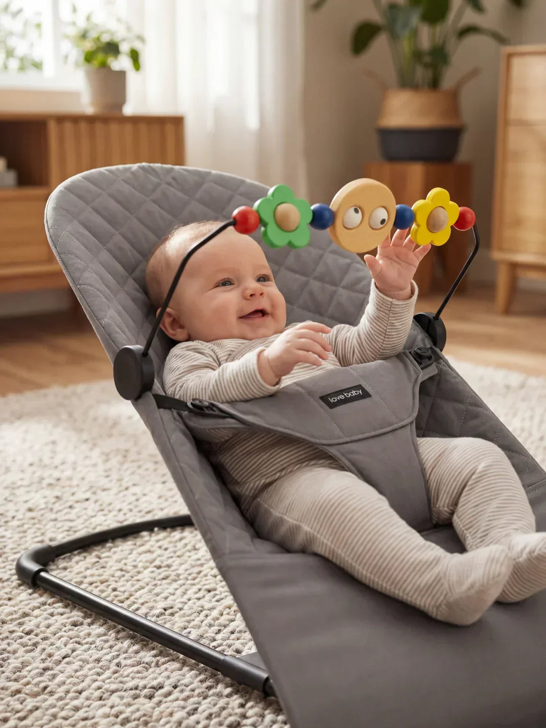 Transat pour bébé pliable avec arche d’activités, de 0 à 2 ans
