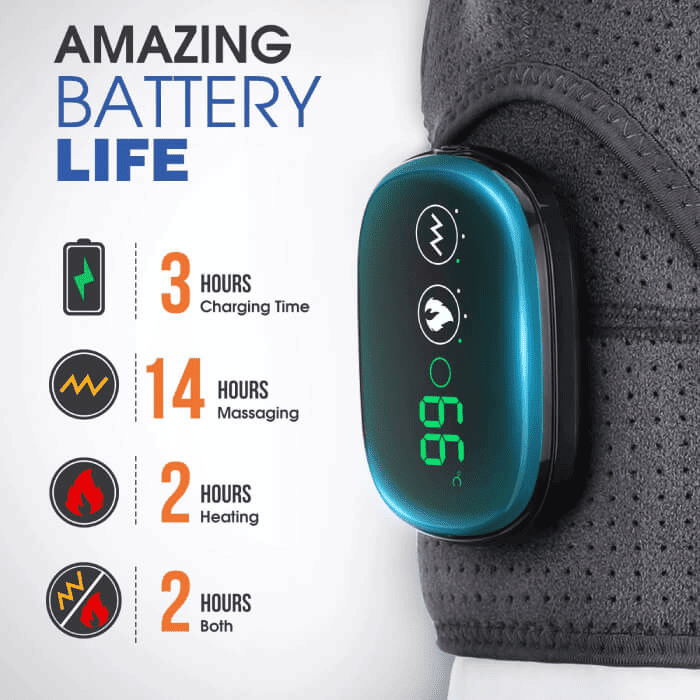 SolaceFlex Shoulder Massager With Heated Pad And Neoprene Brace Wrap