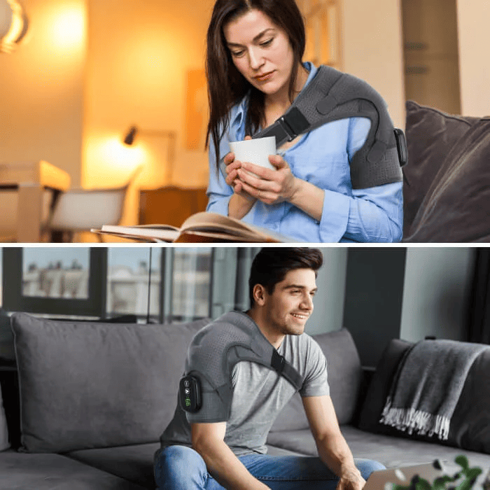 SolaceFlex Shoulder Massager With Heated Pad And Neoprene Brace Wrap