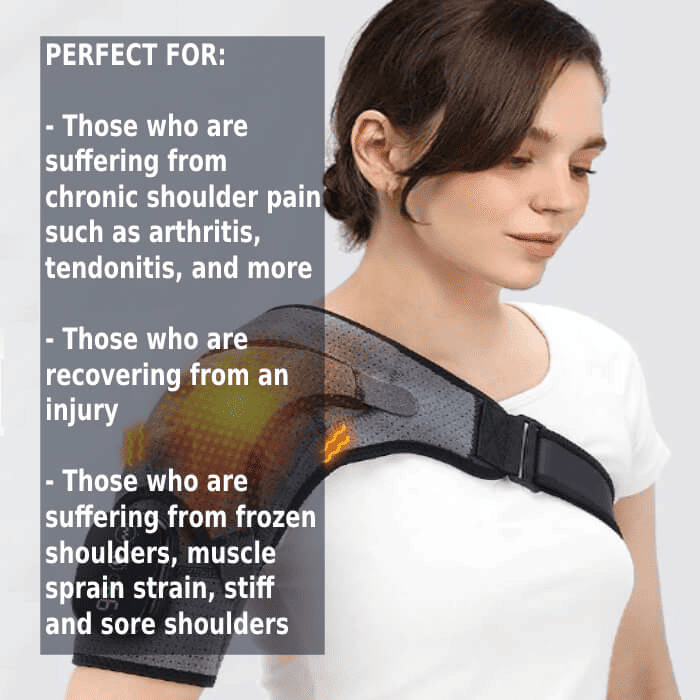 SolaceFlex Shoulder Massager With Heated Pad And Neoprene Brace Wrap