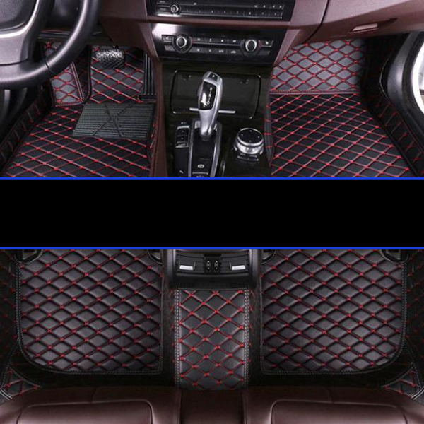 Car & SUV Floor Mats, Vegan Leather with Memory Foam Cushioning