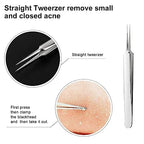 Aurella 3-Piece Stainless Steel Blackhead Tweezer Set, Boxed