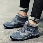 Waterproof Insulated Winter Boots, Unisex Lace-Up Fur Lining