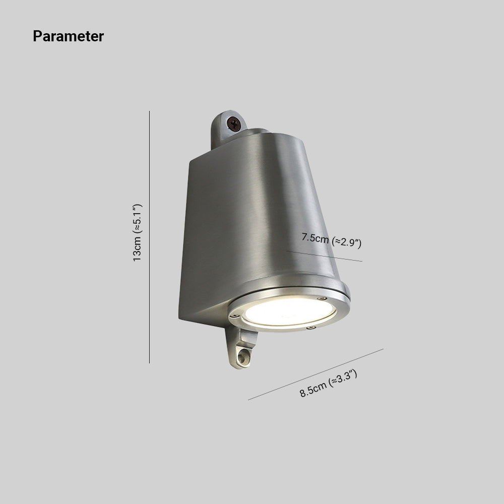 Lampada da parete industriale Ray a forma di campana in metallo, nero/grigio/rame/alluminio | Fioriscas