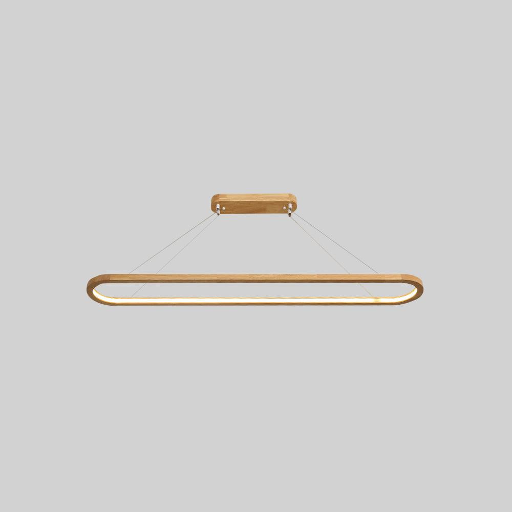 LumaWood houten en metalen led-hanglamp voor eetkamers, 2 lengtes