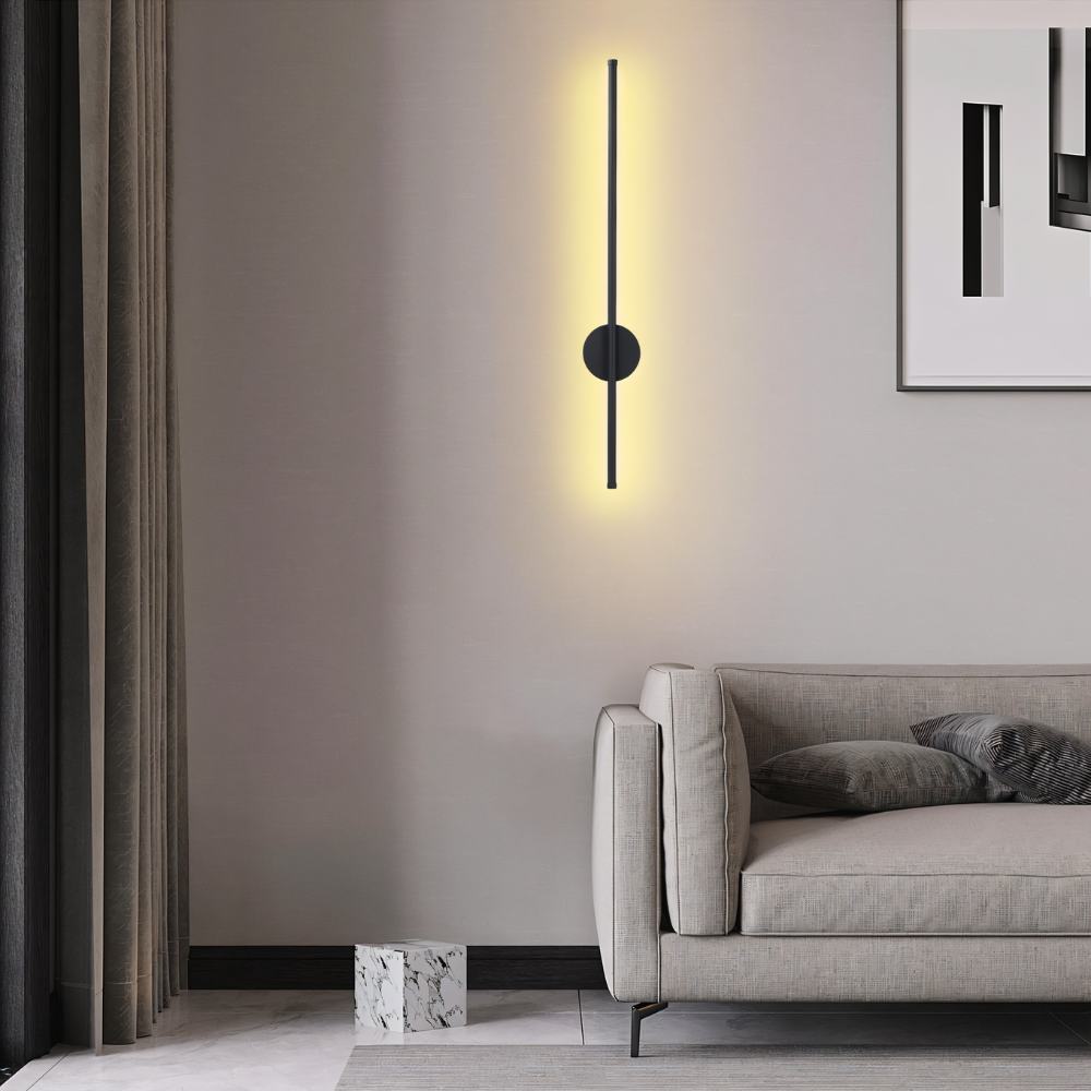 Bezdrátové nástěnné svítidlo LumaArc, minimalistický hliníkový nástěnný držák  
