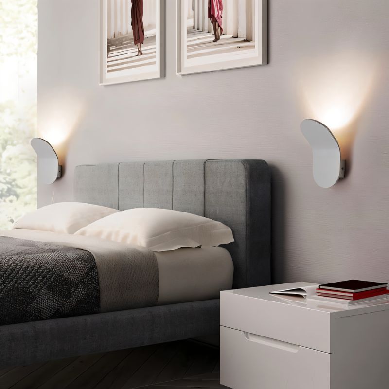 AeroLume Sculpted Wall Lamp In Black Or White Finish