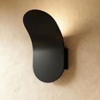 AeroLume Sculpted Wall Lamp In Black Or White Finish