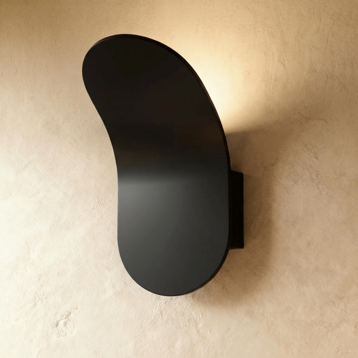 AeroLume Sculpted Wall Lamp In Black Or White Finish