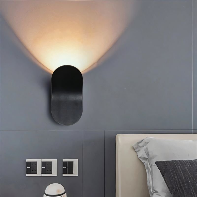 AeroLume Sculpted Wall Lamp In Black Or White Finish
