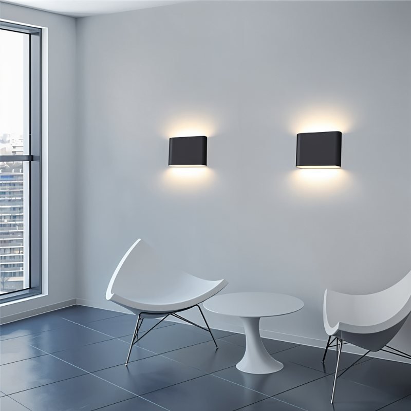 LumaRect Aluminum Wall Light Modern Minimalist Rectangular Lamp