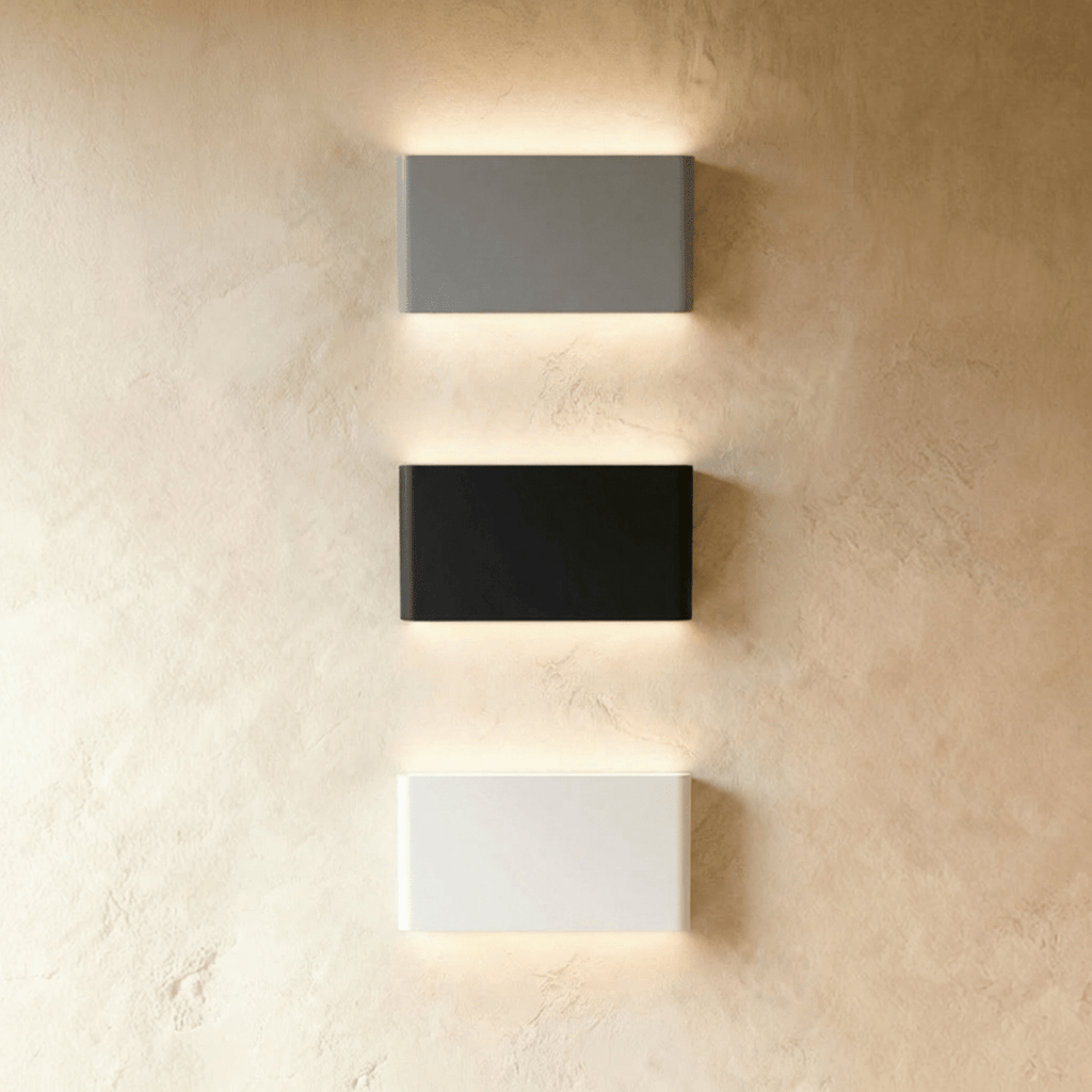 LumaRect Aluminum Wall Light Modern Minimalist Rectangular Lamp
