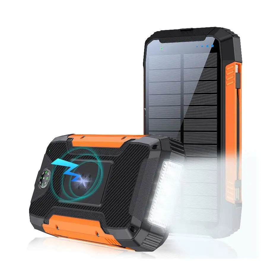 Batterie externe solaire 30 000mAh EclipseVolt, étanche avec recharge sans fil Qi