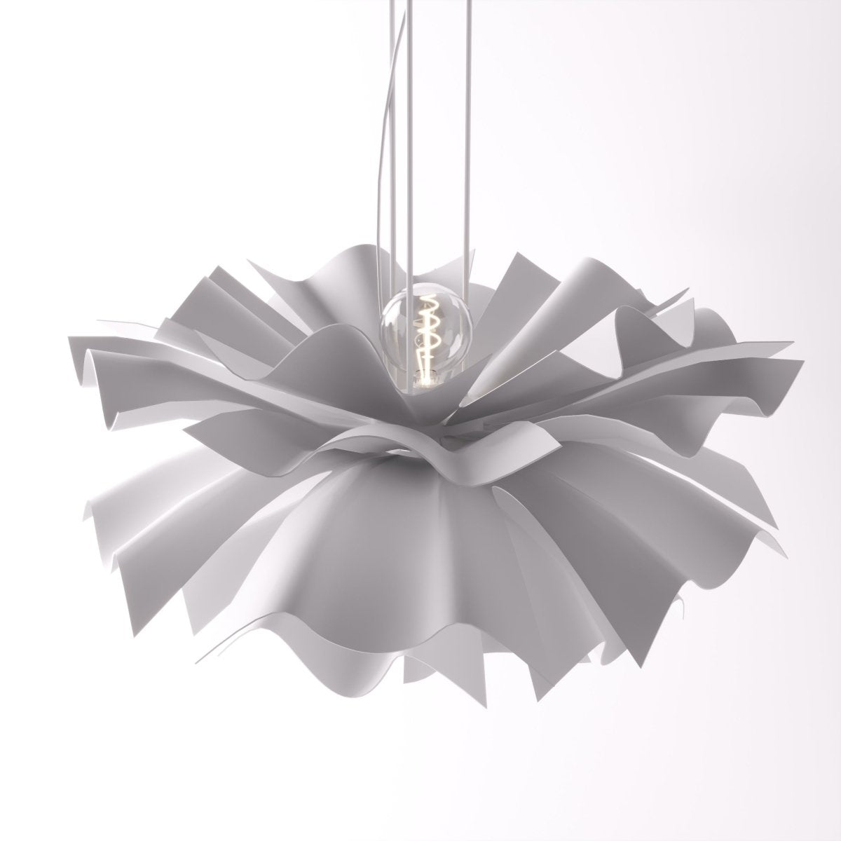 Lampadario Petalia Bloom in acrilico bianco per interni moderni