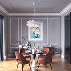 Lampadario Petalia Bloom in acrilico bianco per interni moderni