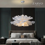 Lampadario Petalia Bloom in acrilico bianco per interni moderni