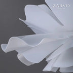 Lampadario Petalia Bloom in acrilico bianco per interni moderni