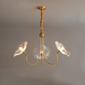 FloraBloom Glass Flower Chandelier for Elegant Living Room Lighting