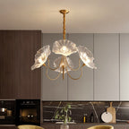 FloraBloom Glass Flower Chandelier for Elegant Living Room Lighting