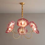 FloraBloom Glass Flower Chandelier for Elegant Living Room Lighting
